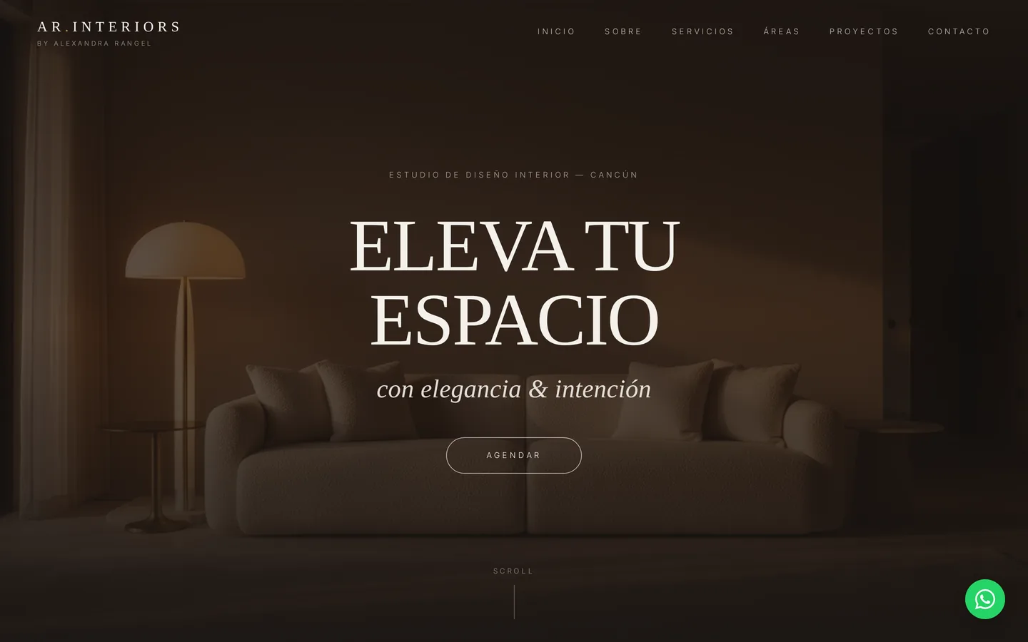 Alexandra Rangel Interiores website built by Scale Systems